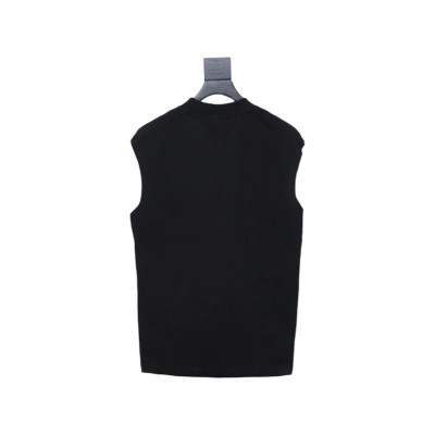 Coco Shoes Balenciaga Logo Lettering Short Sleeve Vest Black 02