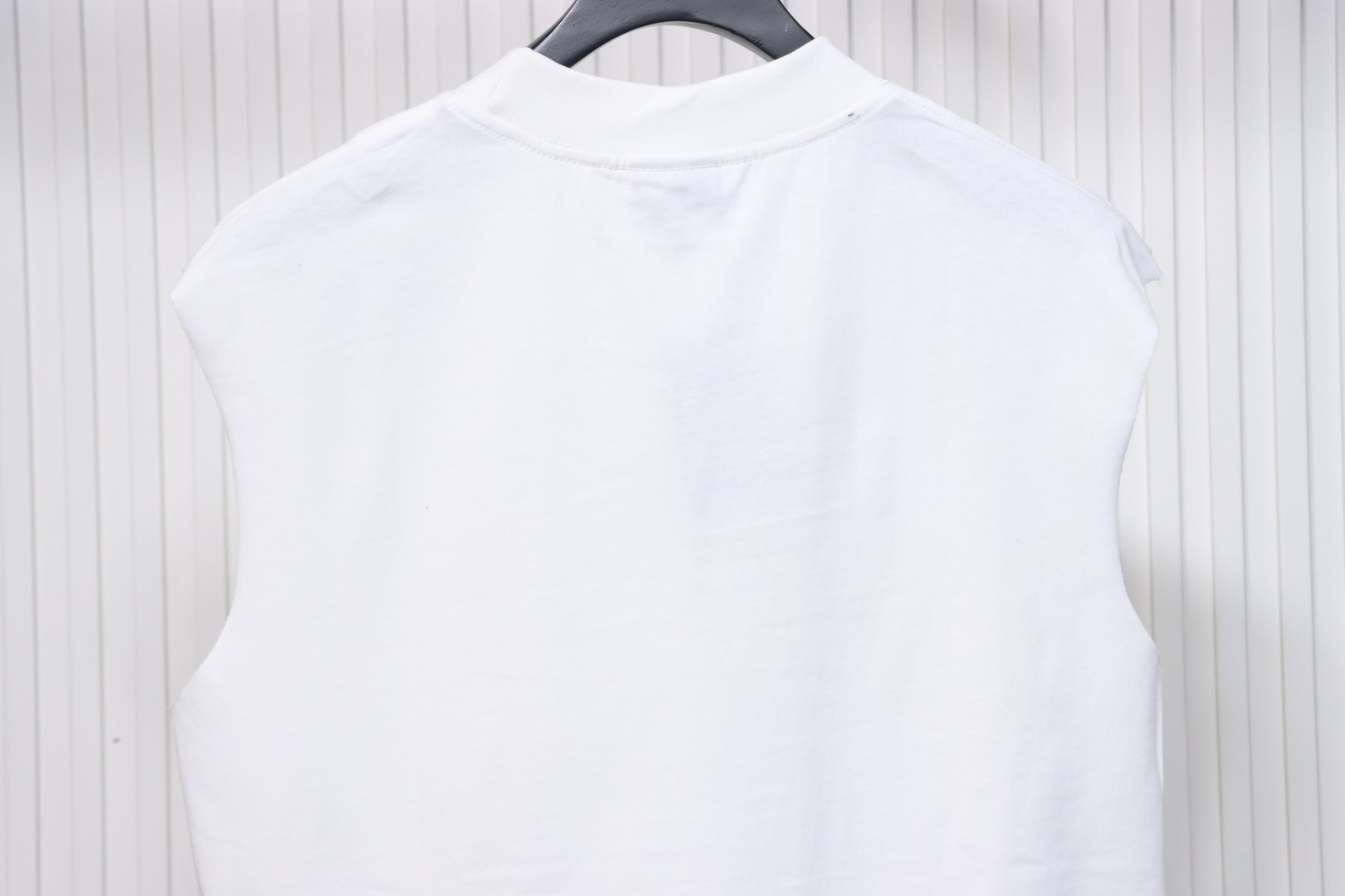 Coco Shoes Balenciaga Logo Lettering Short Sleeve Vest White