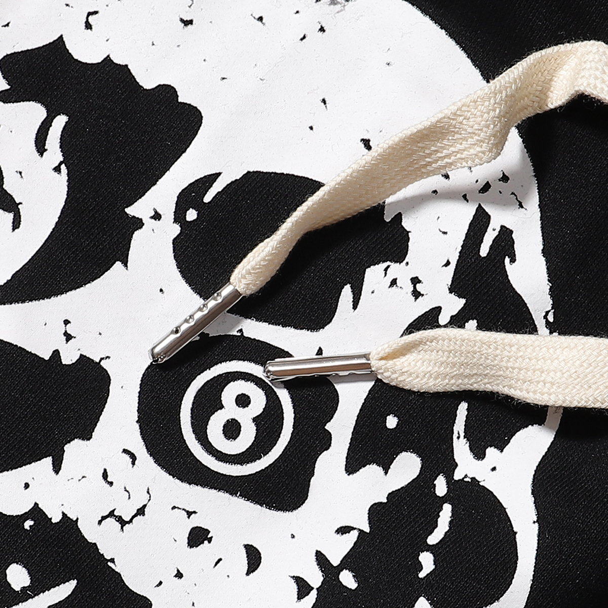 Hellstar Skull 8 Print Logo Black Shorts #2538