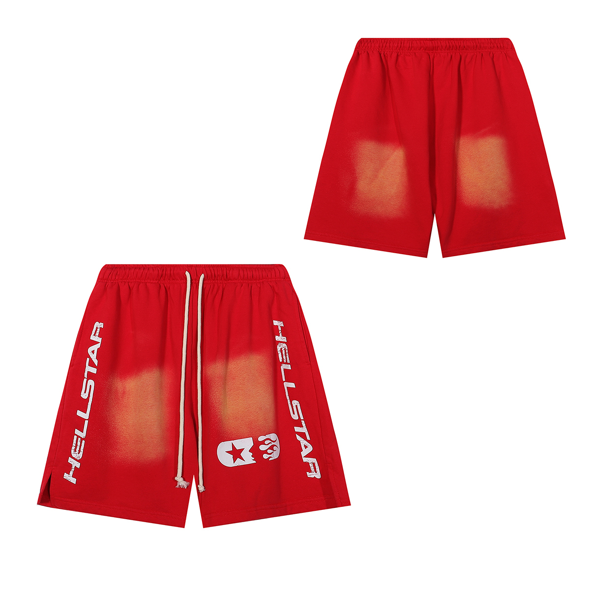 Hellstar Studios Shorts #2565 Grey/Red 