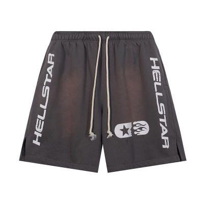 Hellstar Studios Shorts #2565 Grey/Red  02