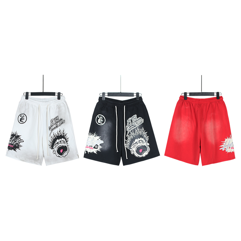 Coco Shoes Hellstar Records Shorts White/Black/Red 