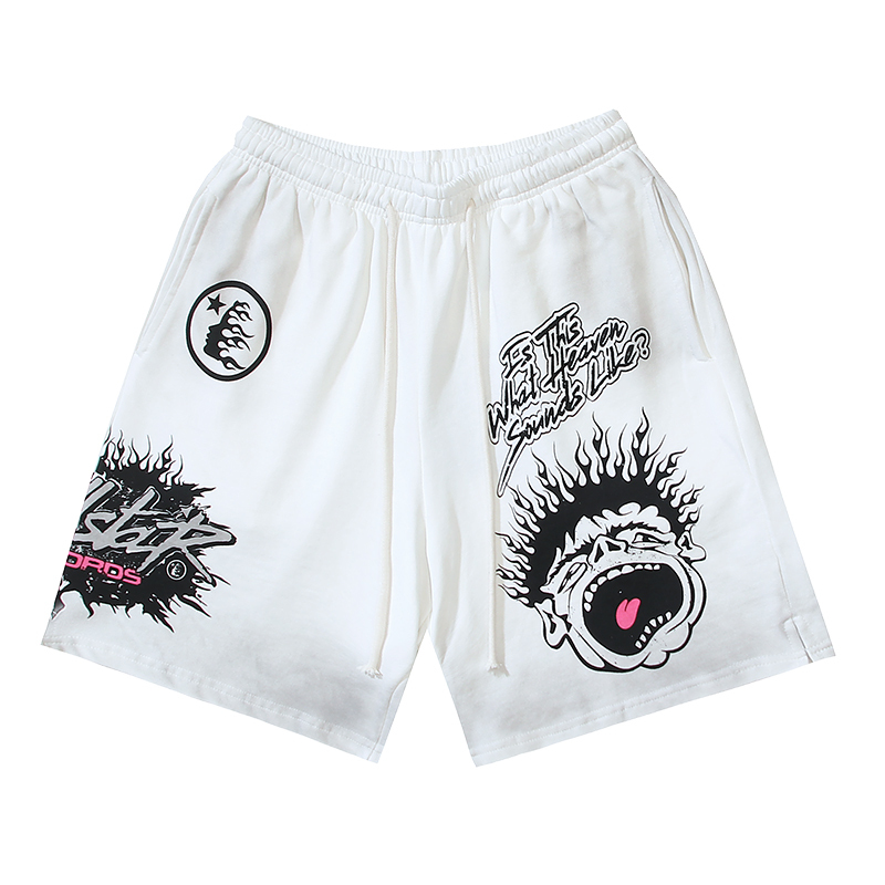 Hellstar Records Shorts #778 White/Black/Red 