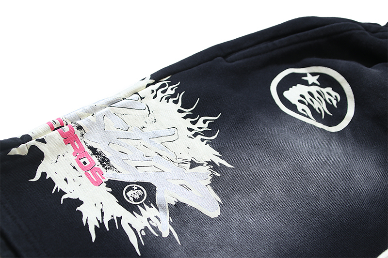 Hellstar Records Shorts #778 White/Black/Red 