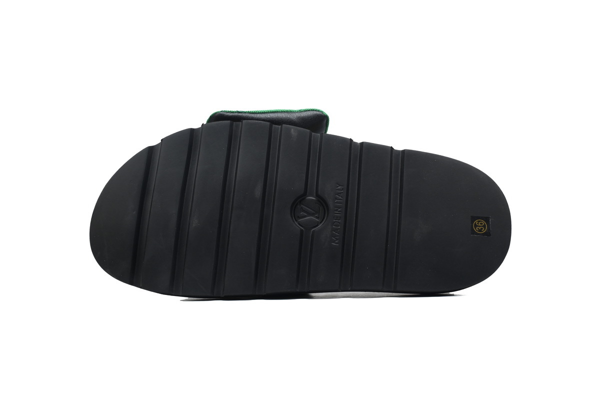 Louis Vuitton Pool Pillow Flat Comfort Mules Denim Green