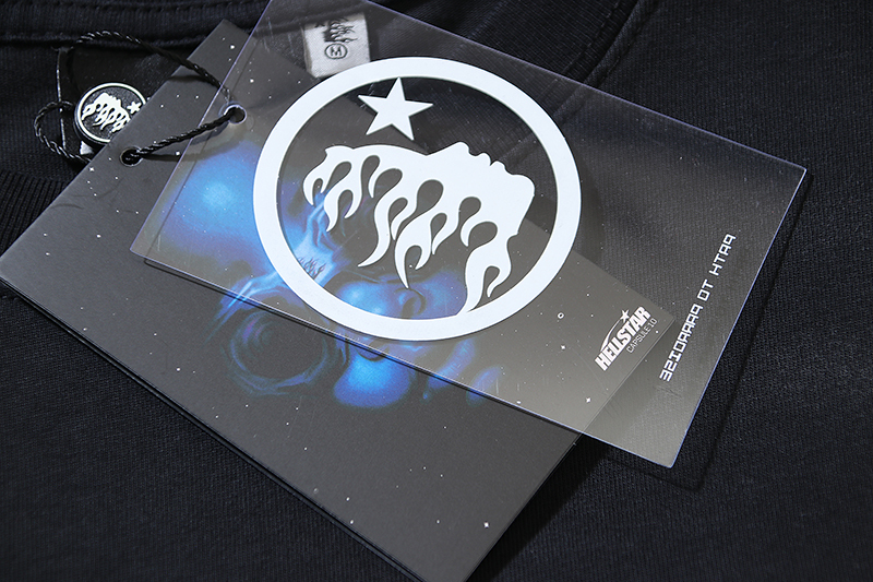 Coco Shoes Hellstar Star Gel Sport Logo Washed Short Sleeved T-shirt #675 Black Pink