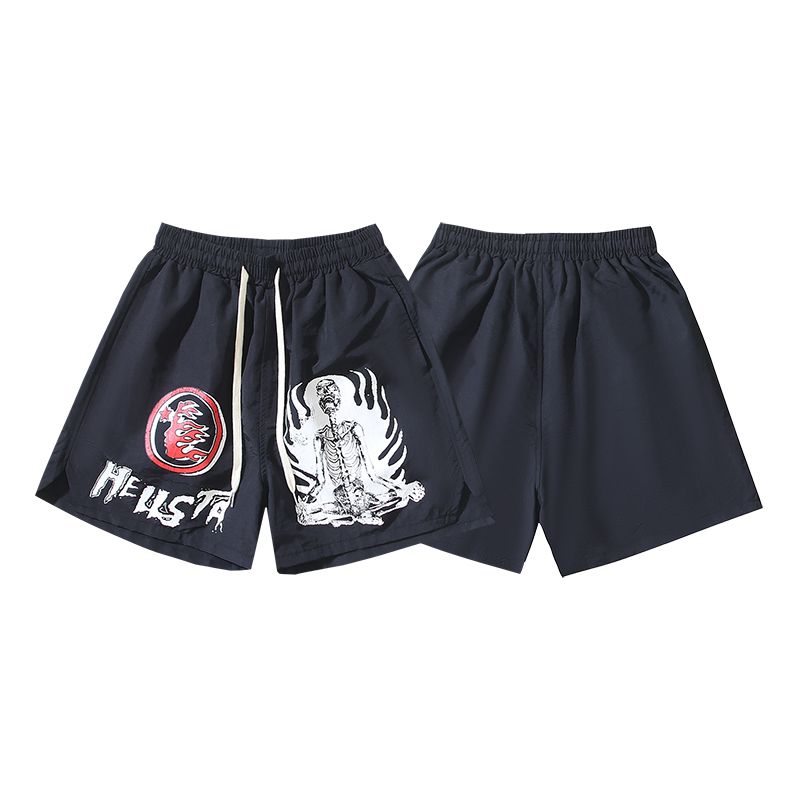 Coco Shoes Hellstar Studios Casual Sports Skull Shorts #759 Black