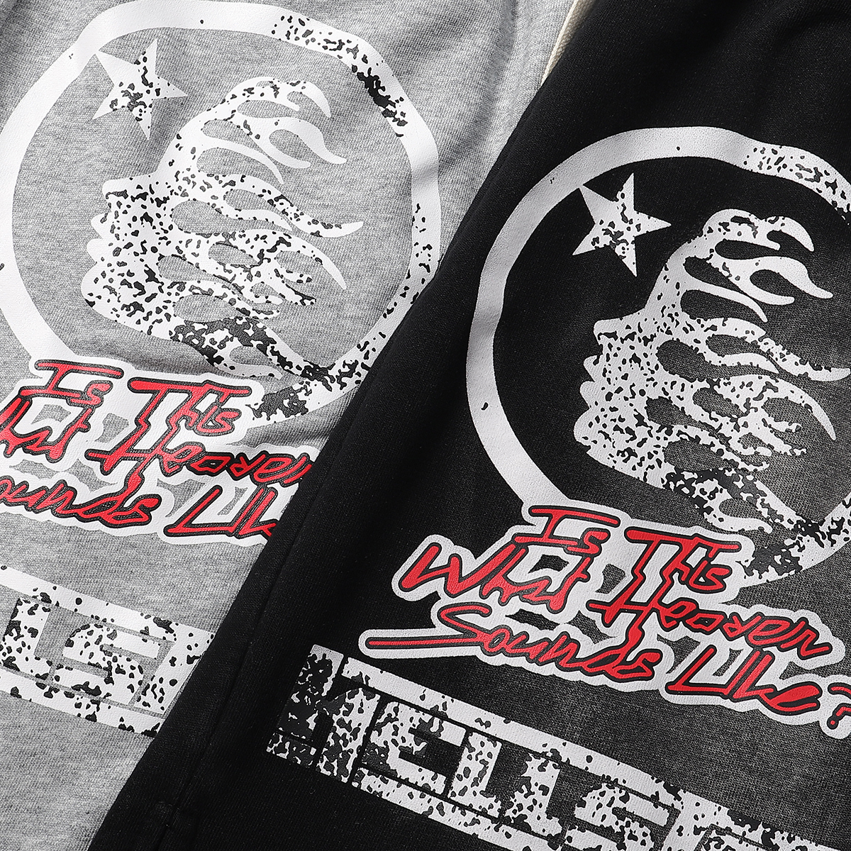 Coco Shoes Hellstar Records Funny Smiley Face Shorts #2511 Black/Grey