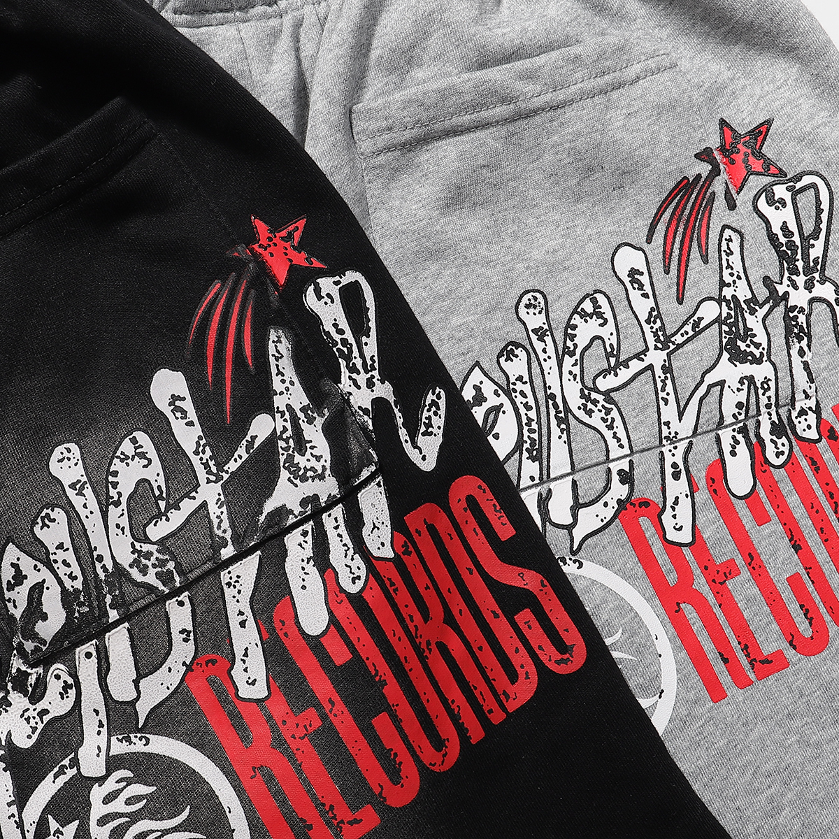 Coco Shoes Hellstar Records Funny Smiley Face Shorts #2511 Black/Grey