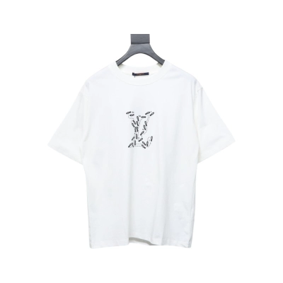 Coco Shoes Louis Vuitton Special Project Employee-only Original Stamps Cotton T-shirt White 02