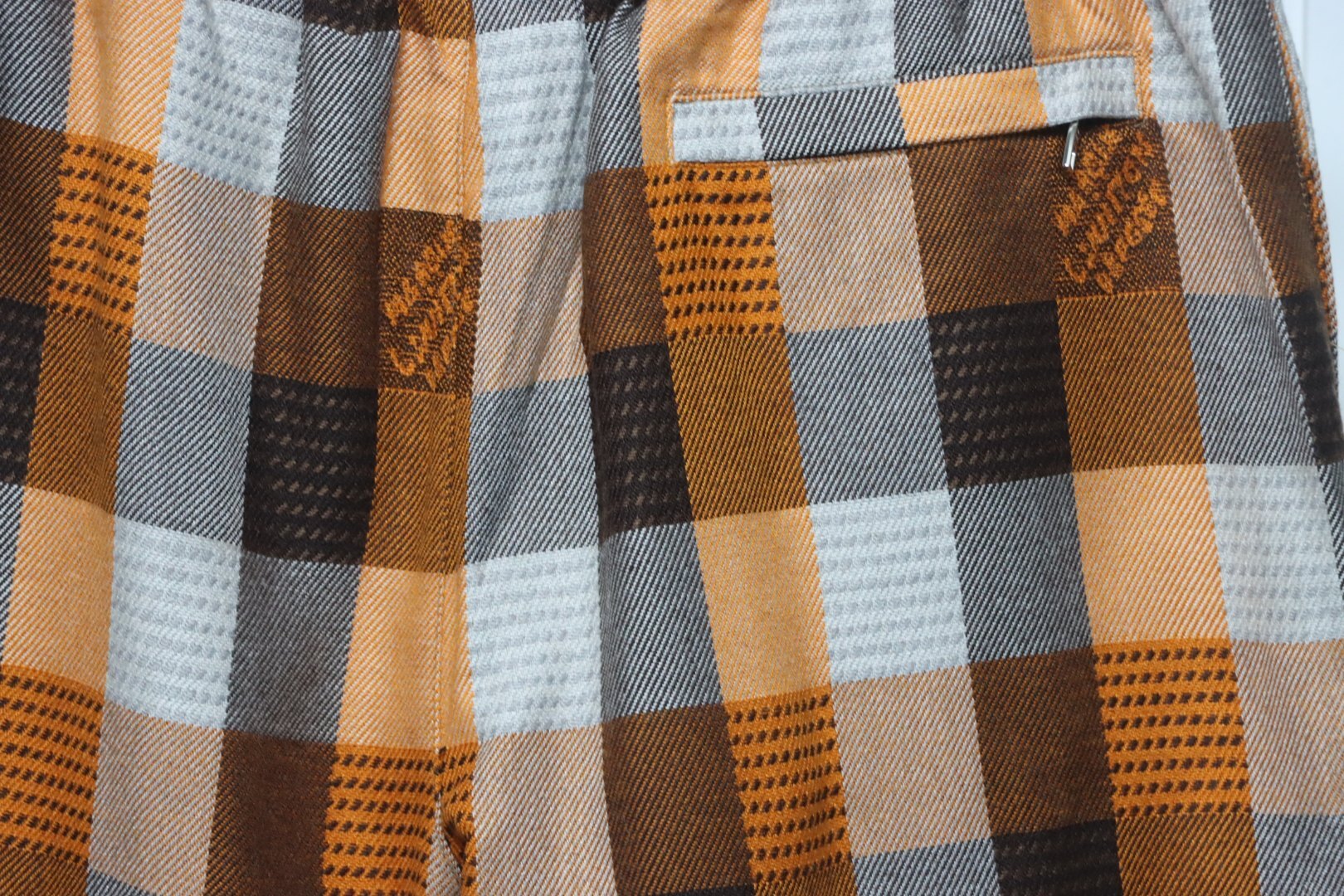 Louis Vuitton Check Embroidered Lettering Shorts