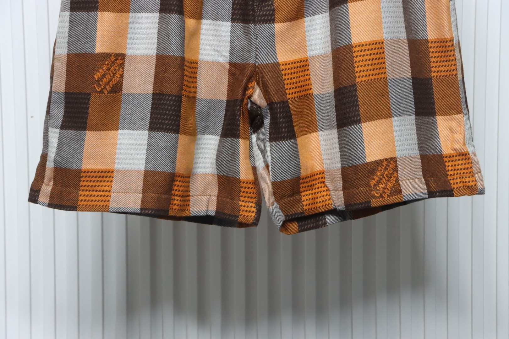 Louis Vuitton Check Embroidered Lettering Shorts