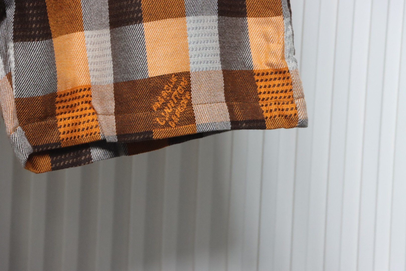 Louis Vuitton Check Embroidered Lettering Shorts