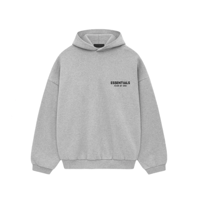 Coco Shoes Fear of God Essentials Hoodie Dark Oatmeal Light Heather Gray 192HO246258F 01