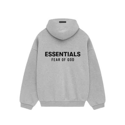 Fear of God Essentials Hoodie Dark Oatmeal Light Heather Gray 192HO246258F 02
