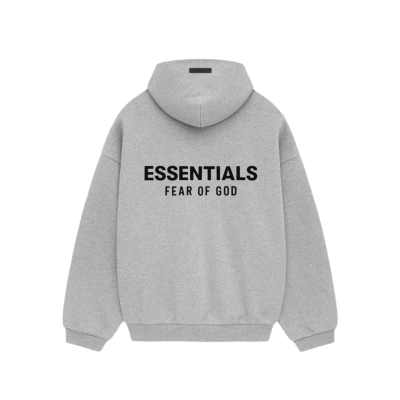 Coco Shoes Fear of God Essentials Hoodie Dark Oatmeal Light Heather Gray 192HO246258F 02