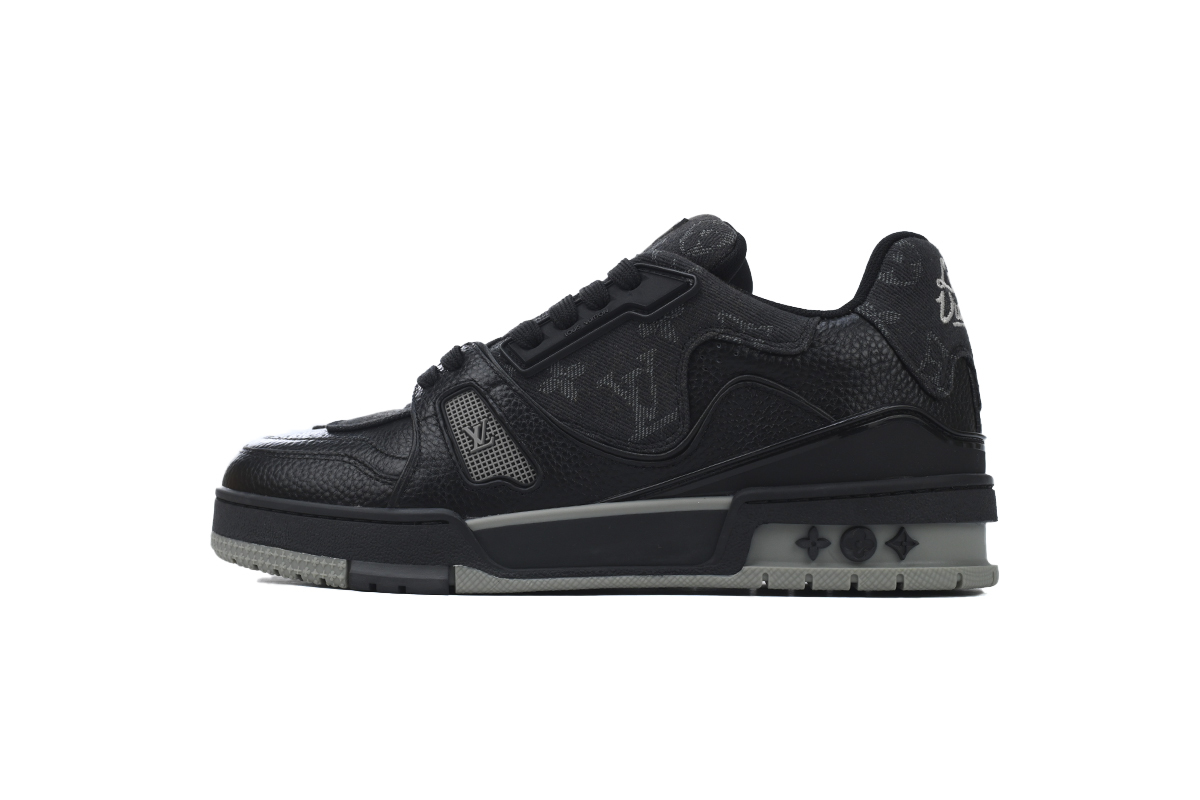 Coco Shoes Louis Vuitton Trainer x Nigo Black Denim 1A9IPX/1A9IPH