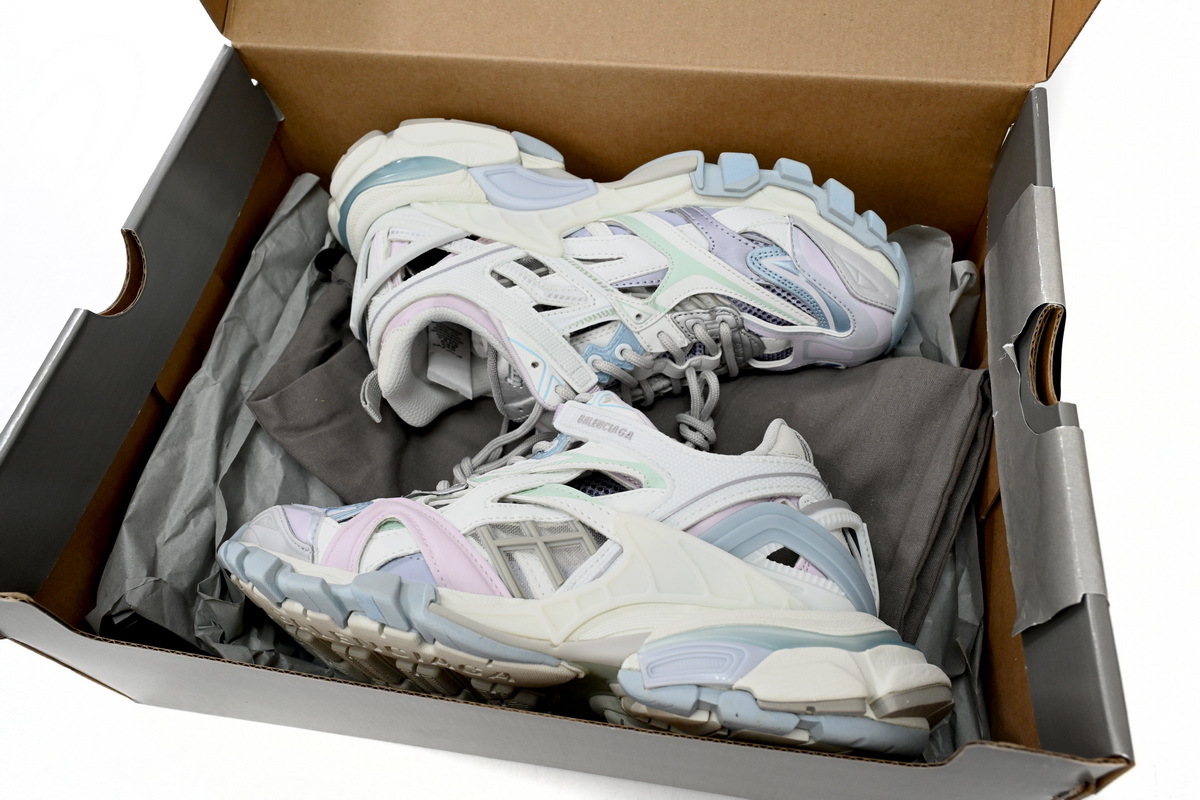 Balenciaga Track.2 Sneaker Military Black Pale White Purple 568615 W2GN3 9045