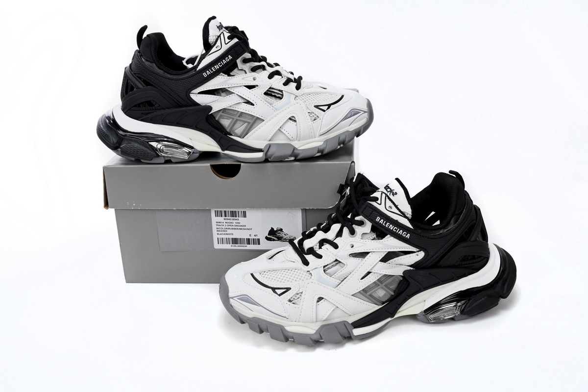 Balenciaga Track.2 Sneaker Black And White 568614 W2GN3 1090