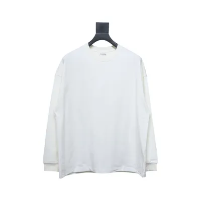 Bottega Veneta Loose Long Sleeve T-shirt With Horizontal Seams On The Back White 01