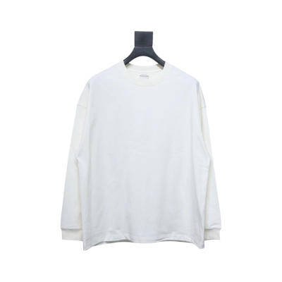 Bottega Veneta Loose Long Sleeve T-shirt With Horizontal Seams On The Back White 01