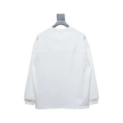 Bottega Veneta Loose Long Sleeve T-shirt With Horizontal Seams On The Back White 02
