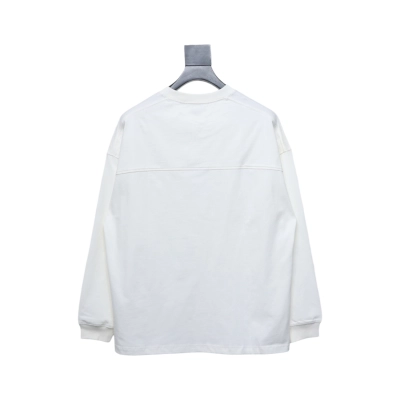 Bottega Veneta Loose Long Sleeve T-shirt With Horizontal Seams On The Back White 02