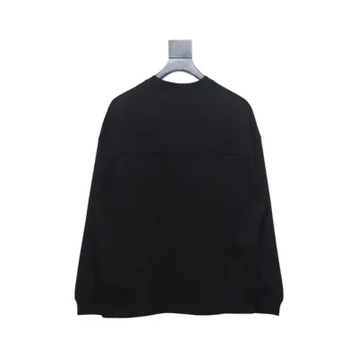 Bottega Veneta Loose Long Sleeve T-shirt With Horizontal Seams On The Back Black 02