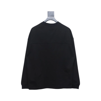Bottega Veneta Loose Long Sleeve T-shirt With Horizontal Seams On The Back Black 02