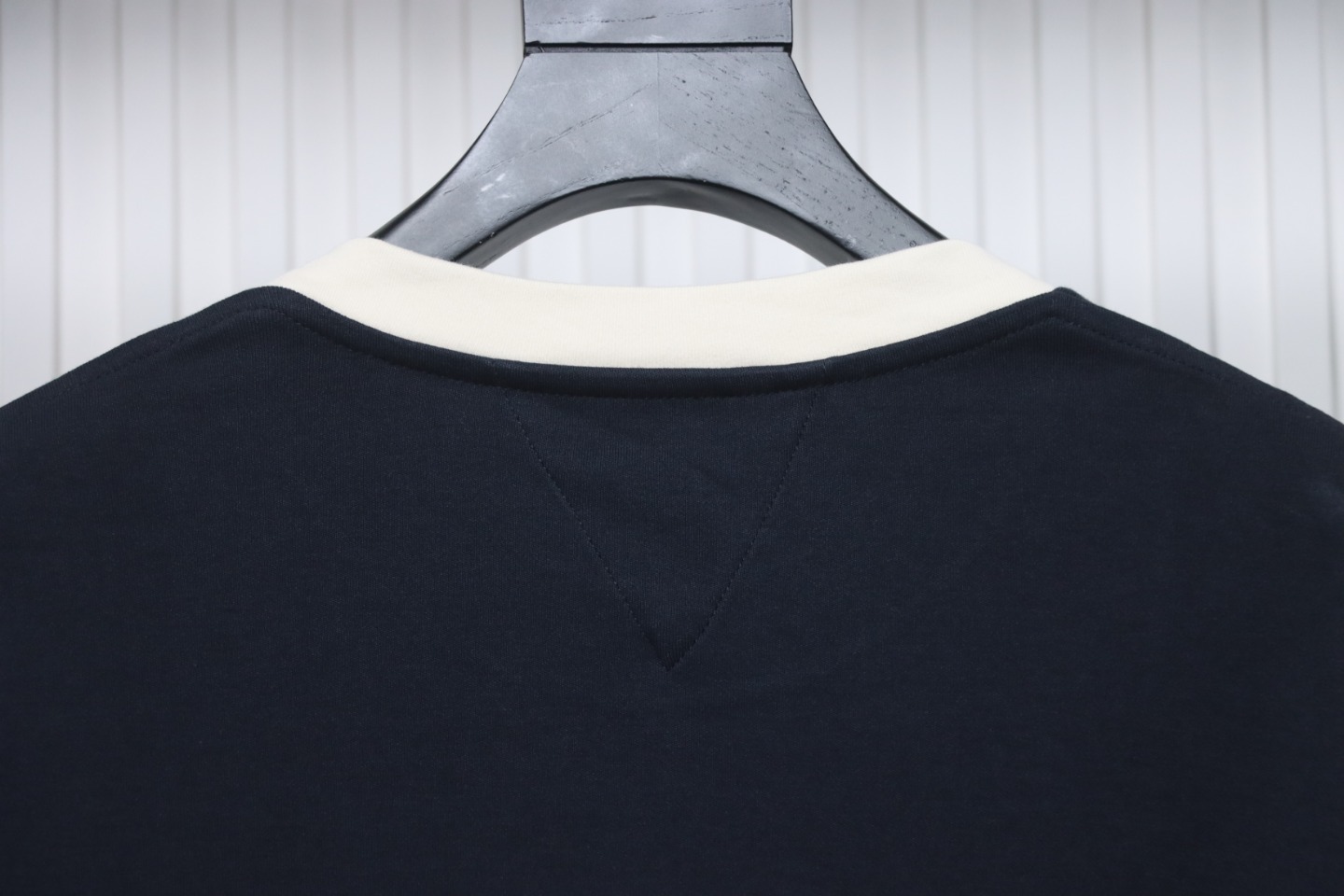 Coco Shoes Bottega Veneta Cotton Stitching Round Neck Long-Sleeve Shirt Black