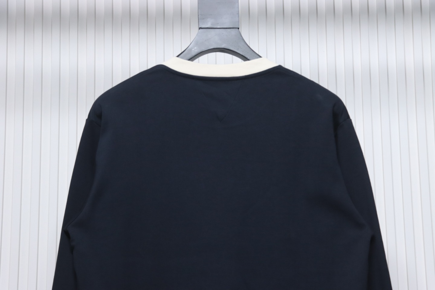 Coco Shoes Bottega Veneta Cotton Stitching Round Neck Long-Sleeve Shirt Black