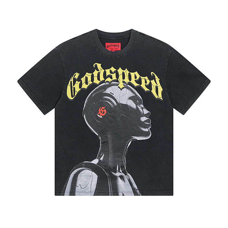 Coco Shoes Godspeed Robot Black Tee #1021