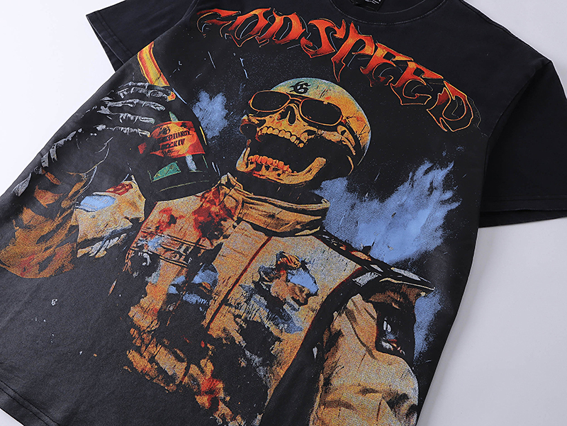 Coco Shoes Godspeed Victory Toast T-shirt #1016 Black Wash