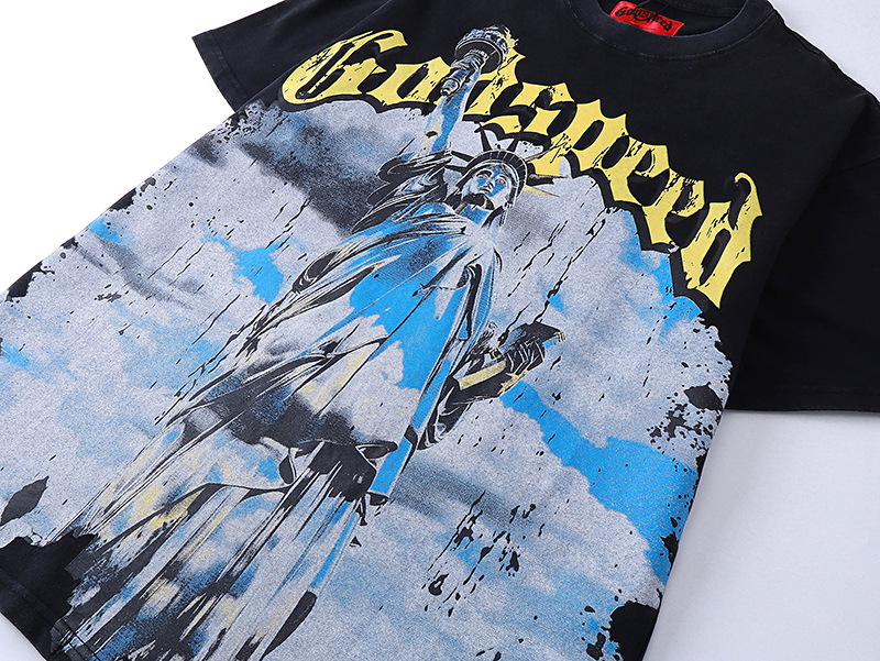 Coco Shoes Godspeed Chrome Liberty T-Shirt #1015 Black Wash