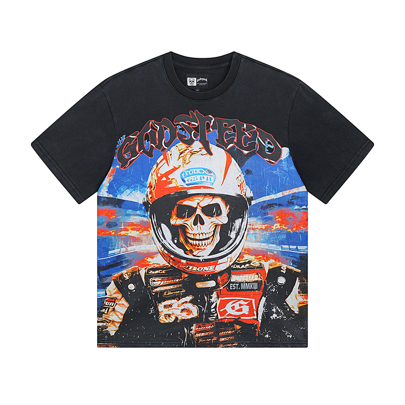 Coco Shoes Godspeed Racer Goldie T-shirt #1012 Black Wash