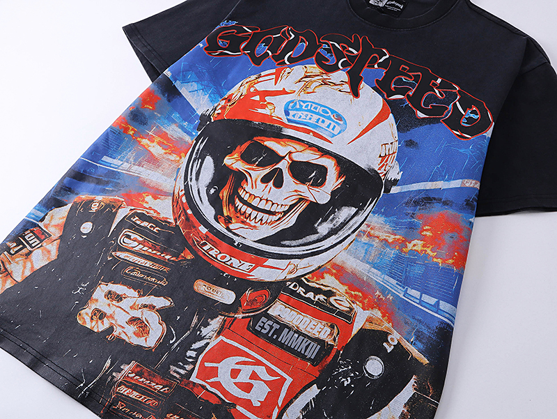 Coco Shoes Godspeed Racer Goldie T-shirt #1012 Black Wash