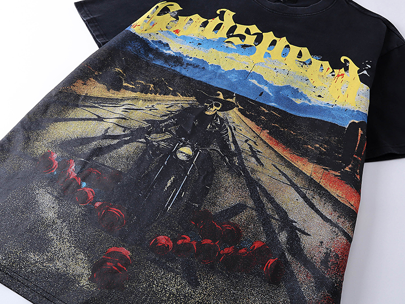 Coco Shoes Godspeed Long Lonely Road T-shirt #1011 Black Wash