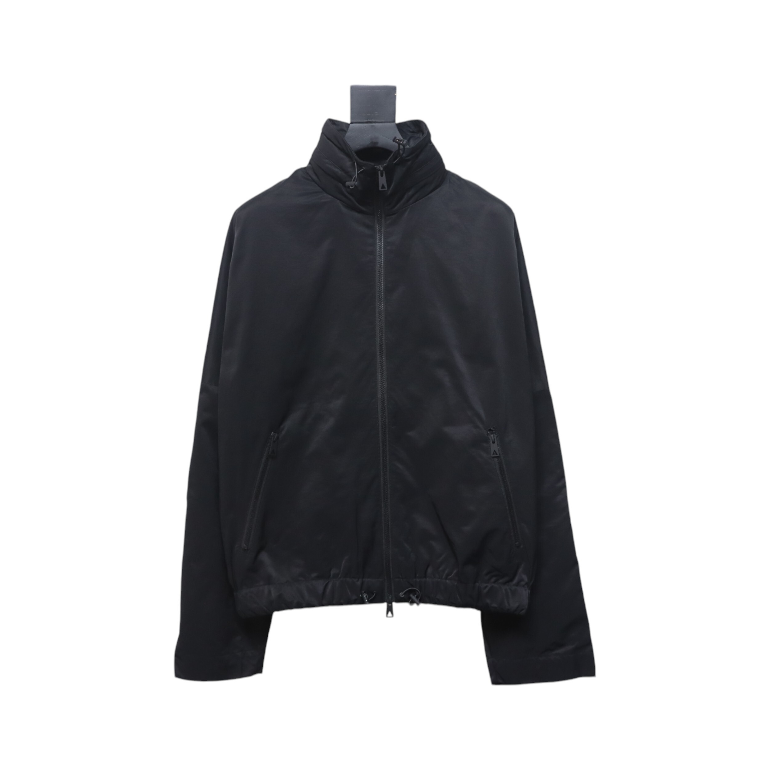 Bottega Veneta Contrasting Zipper Tech Nylon Jacket In Black