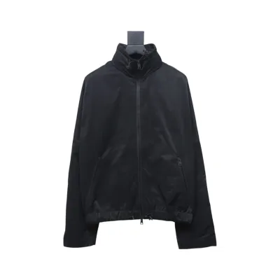 Bottega Veneta Contrasting Zipper Tech Nylon Jacket In Black 01