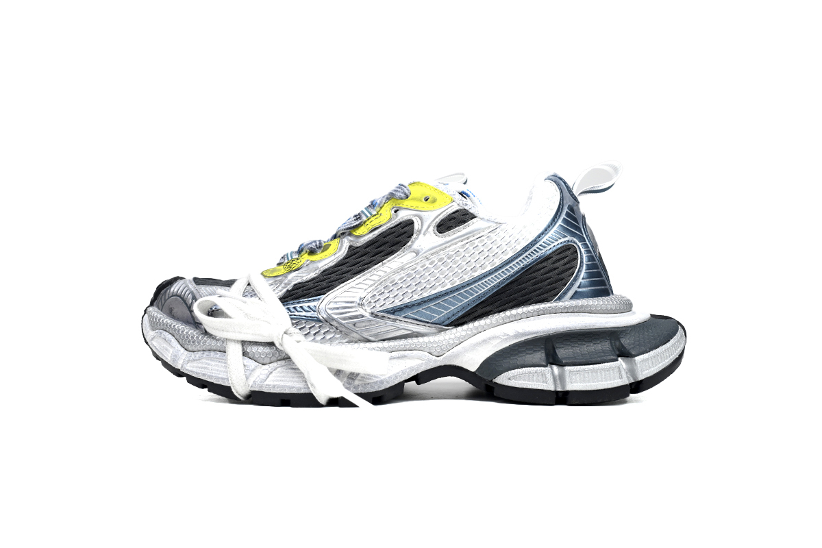 Coco Shoes Balenciaga 3XL Sneaker White Silver Black Blue 734731 W3XL5 9047