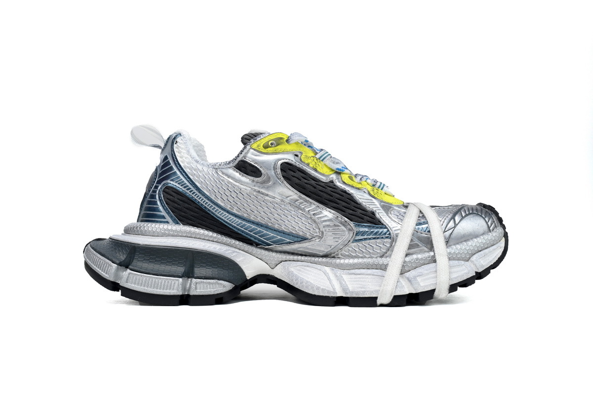 Coco Shoes Balenciaga 3XL Sneaker White Silver Black Blue 734731 W3XL5 9047