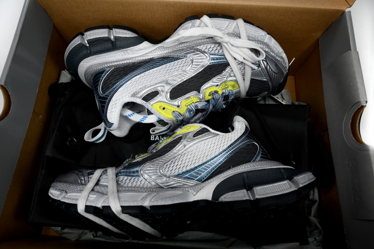 Coco Shoes Balenciaga 3XL Sneaker White Silver Black Blue 734731 W3XL5 9047