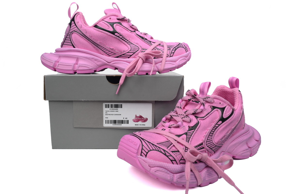 Coco Shoes Balenciaga 3XL Sneaker Canvas Pink 734731 W3XDC 5000