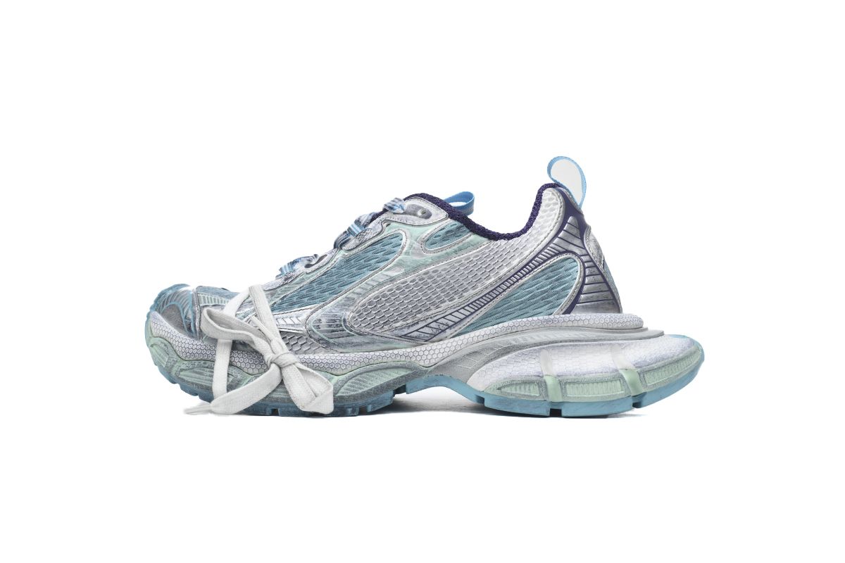 Coco Shoes Balenciaga 3XL Sneaker White Silver Blue 734734 W3XL5 4095