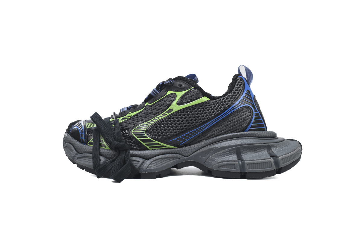 Coco Shoes Balenciaga 3XL Sneaker Black Green Blue 734731 W3XDC 0235