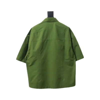 Bottega Veneta Compact Cotton Shirt Green 783331V2BL03002 02