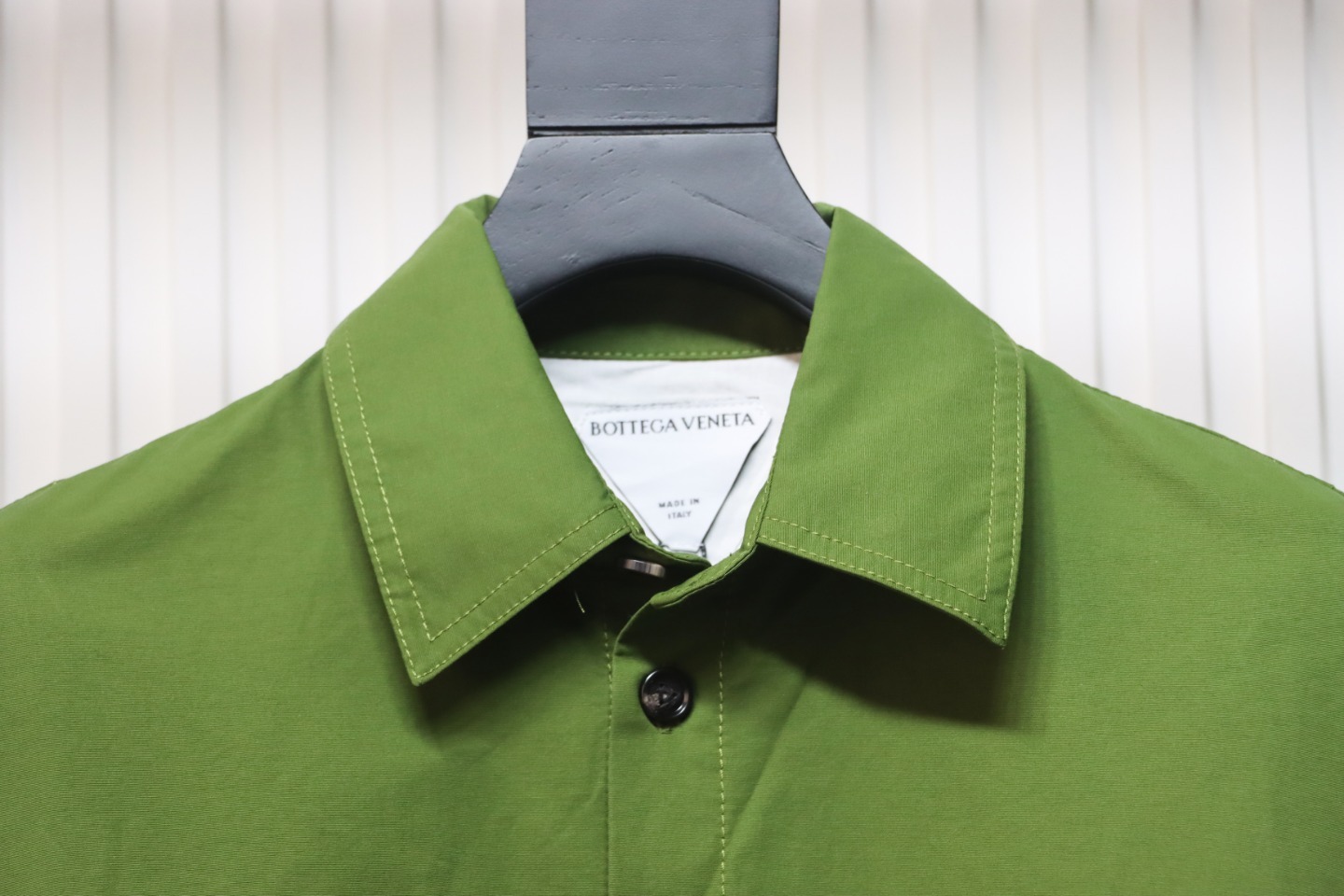 Coco Shoes Bottega Veneta Compact Cotton Shirt Green 783331V2BL03002