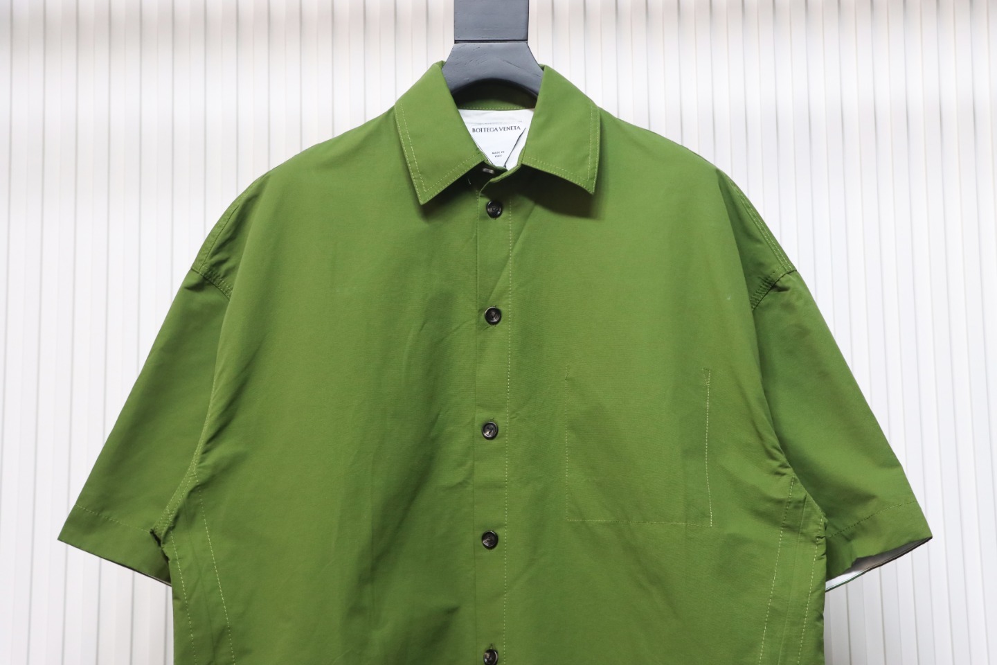 Coco Shoes Bottega Veneta Compact Cotton Shirt Green 783331V2BL03002