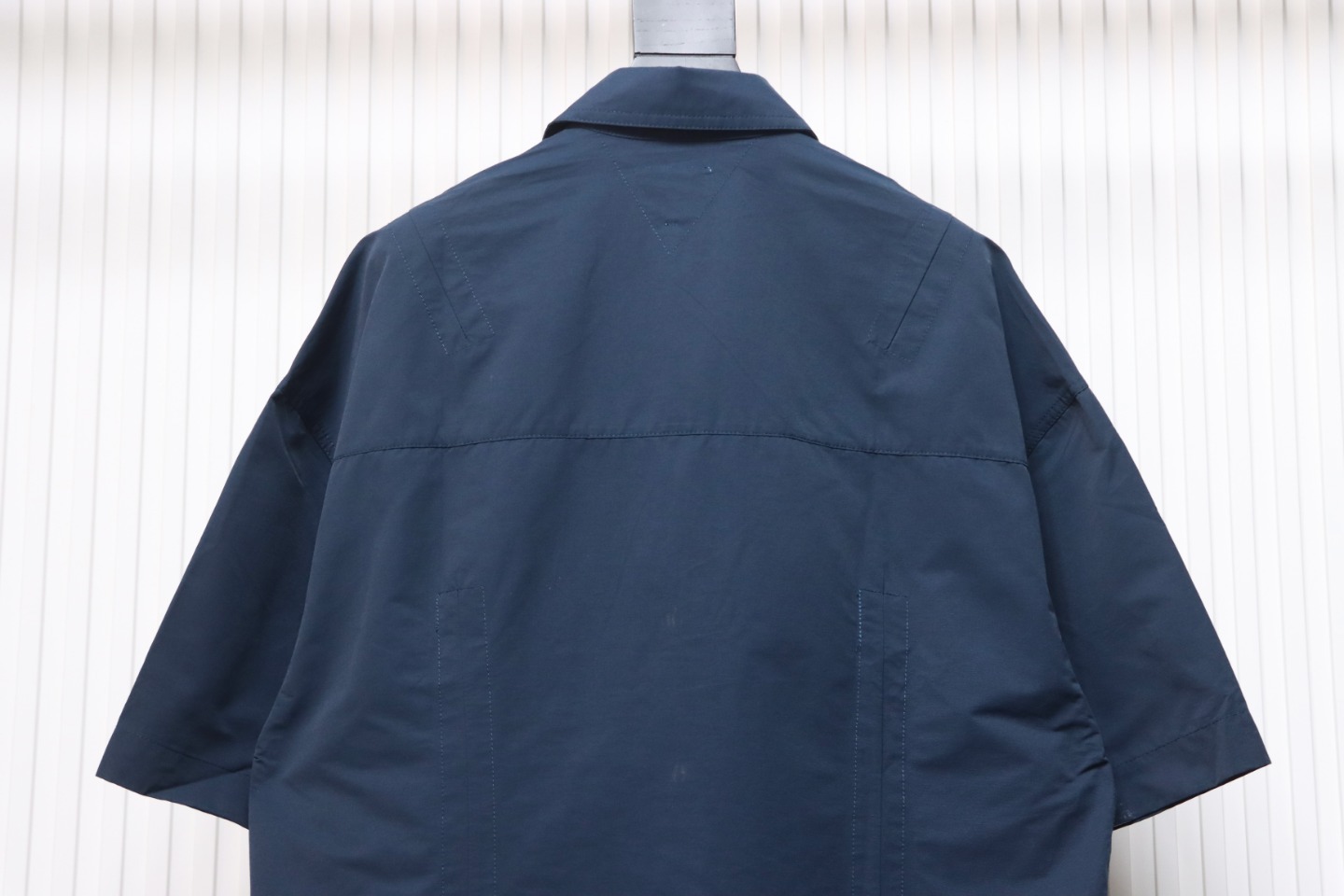 Coco Shoes Bottega Veneta Compact Cotton Shirt Dark Blue 783331V2BL04405