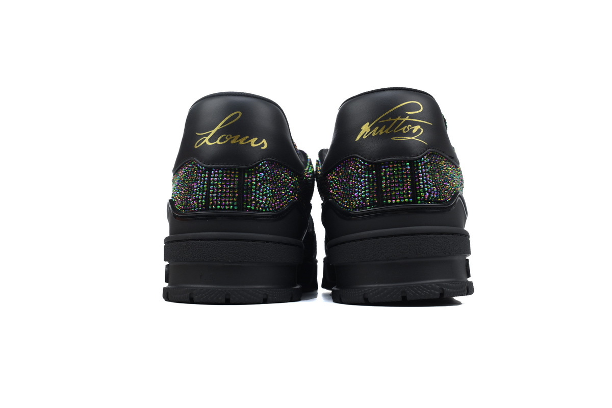 Coco Shoes Louis Vuitton Trainer Black Rhinestones 1A815H
